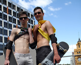 William and Ryan naked outdoors and fucking at BentleyRaceâ€