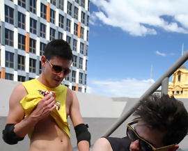 William and Ryan naked outdoors and fucking