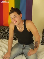 Bladen Sawyer masturbates with cock ring on