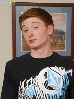 Redhead Aardon Lee busts a massive nut.