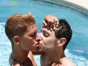 Hot boys Jacob and Prince fucking in the pool