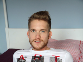 Blond and handsome - Axel Jackson stripping for Zac