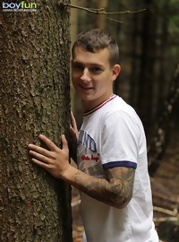 Peter Kone fucking his fleshlight out in the woods