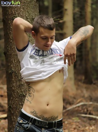 Peter Kone fucking his fleshlight out in the woods