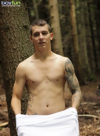 Peter Kone fucking his fleshlight out in the woods