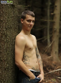 Peter Kone fucking his fleshlight out in the woods