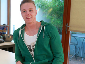 Young Muscular Personal Trainer Lewis Shows off That Muscular Body