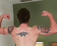 Straight Young MMA Expert Chester Shows off his Lean Body and Massive 9 Inch Uncut Erect Cock