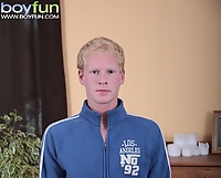 Athletic Peter spews his cum shot into his hand
