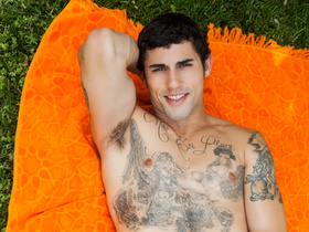 Bisexual Porn Star Jimmy Clay fucks his hole with a toy