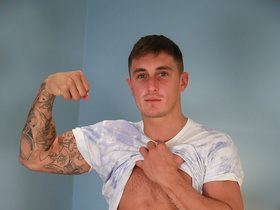 Muscular Straight Lad Max Undresses