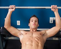 Alec Hudson goes straight to pumping his cock