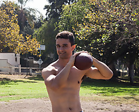 Brett Swanson and Ezra Finn play a little muscle hunk football 