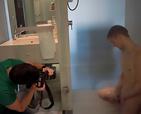 Sydney bottom boy - Axle Dean strips in Ben s bathroom