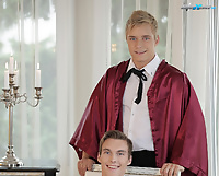 Angelic choirboys turn fuckin dirty devils with a filthy bareback flip-flop fuck
