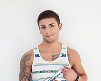 Straight Muscle Hunk Zach Ramos shows off his Gym Ready Bod