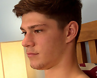 Young Straight Footballer John Shows off his Lean Body