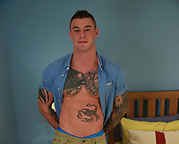 Dalton Shows off his Uncut Cock