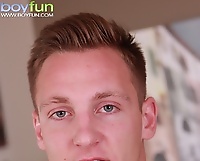 Mateo sends a blast of warm cum onto his hard chest