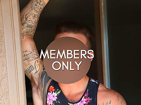 Masked Man Tatted Jerks Off