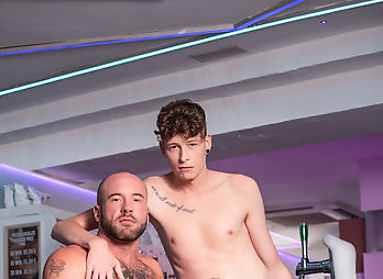 Lucas Entertainment: CRAIG KENNEDY TOPS LOCKIE JAMES’S MUSCLE-BEAR ASS 	 