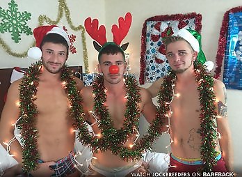 Jockbreeders: A Very Bareback Christmas - Brogan Reed, Joshua James and Scott DeMarco