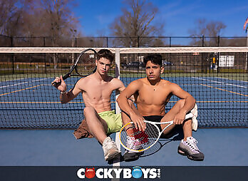 CockyBoys: Oliver Carter and Matteo Gold Tennis Match