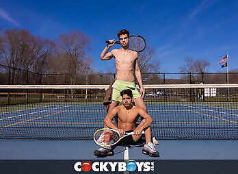 CockyBoys: Oliver Carter and Matteo Gold Tennis Match