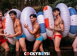 CockyBoys: CAMP COCKYBOYS: ORGY With Pheremosa, Luca Knight, Brandon Dallas, Alex Kof, Daniel Justrice & Oliver Carter