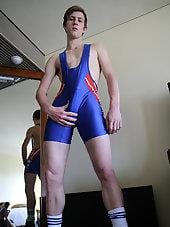 Aussie boy Olly Daniels - Wrestle my fat cock