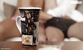Coffee-Loving Newbie Gets Rimmed, Fingered, Fucked & Jizzed! HD